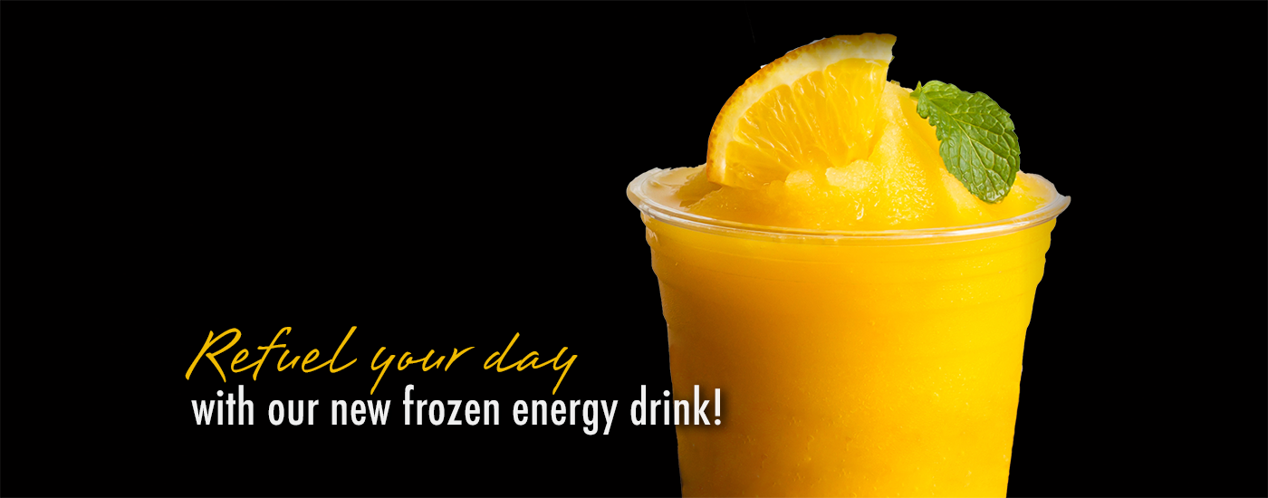 Refuel your day with our new frozen energy drink!